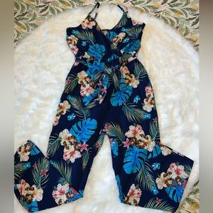 Shein M floral jumpsuit.